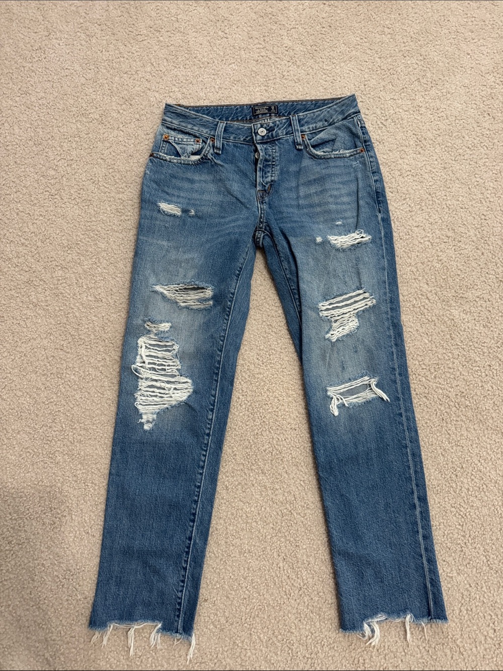 Abercrombie & Fitch, low rise slim boyfriend jeans
